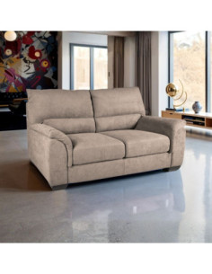 Divano Atene 2 posti in tessuto Roma 07 cappuccino - Kallea