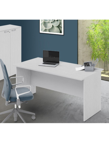 Scrivania Ibisco 160x80x74H cm bianco frassinato - Kallea