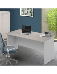 Scrivania Ibisco 200x80x74H cm olmo e bianco frassinato - Kallea