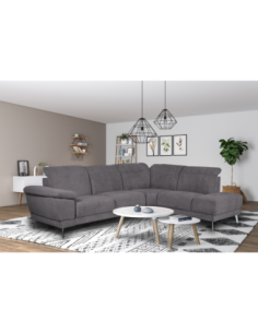 Divano angolare destro New York grigio Orinoco 96 seduta reclinabile - Kallea