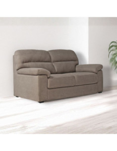 Divano Alenda 3 posti con piedini quadrati colore roma 10 tortora - Kallea