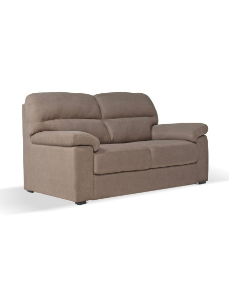 Divano Alenda 3 posti con piedini quadrati colore roma 10 tortora - Kallea