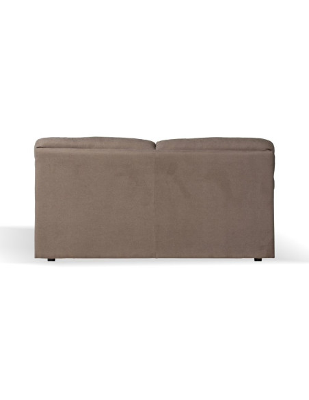 Divano Alenda 3 posti con piedini quadrati colore roma 10 tortora - Kallea