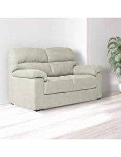 Divano Alenda 2 posti fisso con piedini quadrati colore Roma 05 beige - Kallea