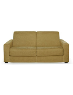 Divano letto Kriog 3 posti con rete elettrosaldata in tessuto Barrel 48 senape - Kallea 2