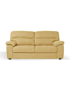 Divano Alenda 3 posti con piedini quadrati in tessuto Roma 14 giallo - Kallea 2