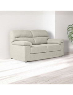 Divano Alenda 3 posti con piedini quadrati in tessuto Roma 05 beige - Kallea