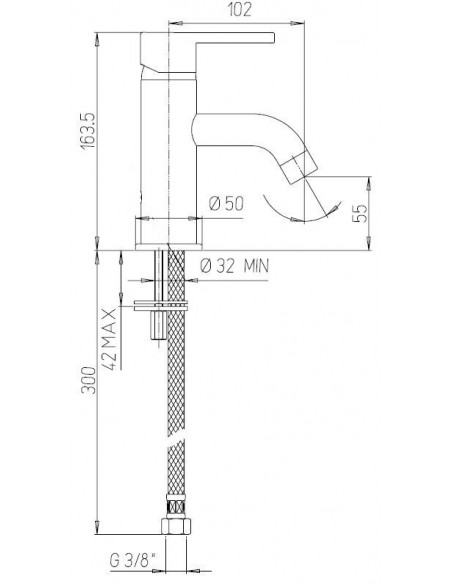 Rubinetto Jacuzzi per lavabo serie Sunset senza scarico per piletta click clack 0SU00086JA01 cromato - Kallea