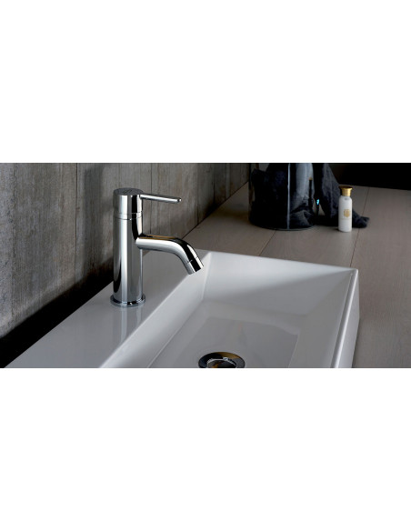 Rubinetto Jacuzzi per lavabo serie Sunset senza scarico per piletta click clack 0SU00086JA01 cromato - Kallea