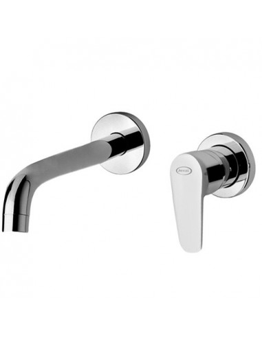 Rubinetto Miscelatore a incasso per lavabo serie Alba Jacuzzi senza scarico per piletta click clack 0LB00497JA02 cromato bocc...