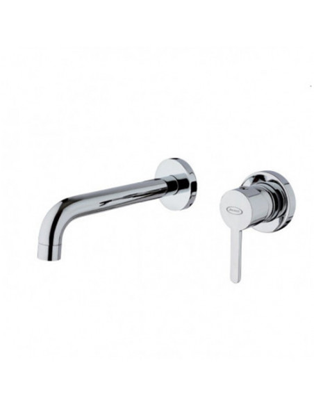 Rubinetto Jacuzzi a incasso per lavabo serie Sunset senza scarico per piletta click clack 0SU00497JA00 cromato bocca interass...