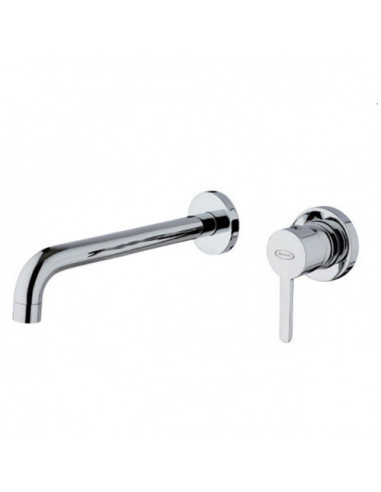 Rubinetto Jacuzzi a incasso per lavabo serie Sunset senza scarico per piletta click clack 0SU00497JA02 cromato bocca interass...
