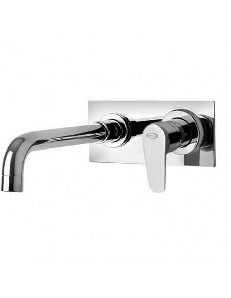 Rubinetto Miscelatore a incasso con piastra per lavabo serie Alba Jacuzzi senza scarico per piletta click clack 0LB00497JA03 ...