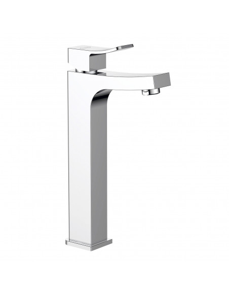 Rubinetto Jacuzzi per lavabo alto serie Tank senza scarico per piletta click clack 0TN00493JA00 cromato - Kallea