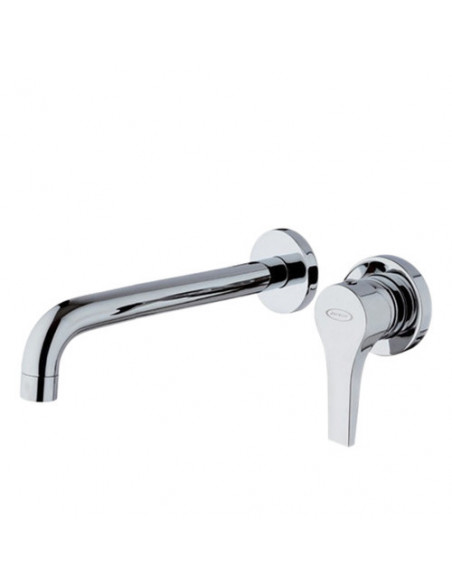 Rubinetto Jacuzzi a incasso per lavabo serie Moonlight senza scarico per piletta click clack 0MG00497JA02 cromato bocca inter...