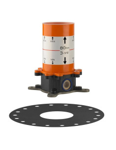 Miscelatore da terra vasca Gessi serie Rettangolo K cod. 53129+46189 con parte incasso e doccetta - Kallea 2