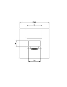 Bocca Vasca Gessi a parete serie Rettangolo K cod.20120 senza scarico - Kallea 2