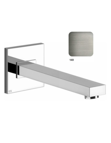 Bocca Vasca Gessi a parete serie Rettangolo K cod.20121 canna personalizzabile da min.9 cm a max. 30 cm senza scarico - Kallea