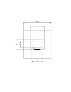 Bocca Vasca Gessi a parete serie Rettangolo K cod.20121 canna personalizzabile da min.9 cm a max. 30 cm senza scarico - Kallea 2