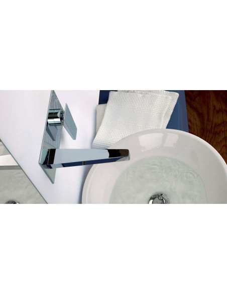 Rubinetto Jacuzzi per lavabo serie Beam a incasso senza scarico per piletta click clack 0AM00497JA00 cromato - Kallea