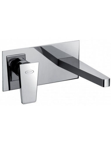 Rubinetto Jacuzzi per lavabo serie Beam a incasso senza scarico per piletta click clack 0AM00497JA00 cromato - Kallea