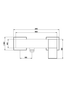 Miscelatore Gessi esterno Doccia serie Rettangolo K cod.53031 - Kallea 2