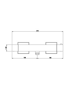 Miscelatore Termostatico Gessi esterno Doccia serie Rettangolo K cod.19431 - Kallea 2