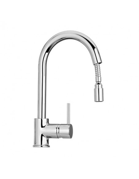 Rubinetto Miscelatore per lavello cucina serie Essenza Piralla con doccetta 0ES00109A16 cromato - Kallea