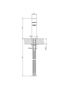 Miscelatore lavabo Gessi serie Rettangolo cod.20002 senza scarico con flessibile di collegamento - Kallea 2