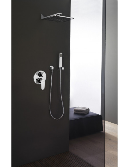 Miscelatore a incasso per doccia serie Alba Jacuzzi con deviatore 0LB00400JA00 cromato - Kallea
