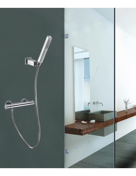 Miscelatore Jacuzzi termostatico esterno per doccia serie Sunset 0SU00448JA00 cromato - Kallea