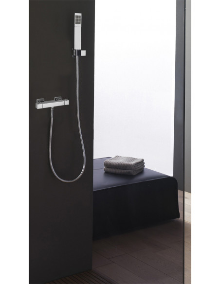 Miscelatore Jacuzzi termostatico esterno per doccia serie Glint 0IQ00448JA00 cromato - Kallea