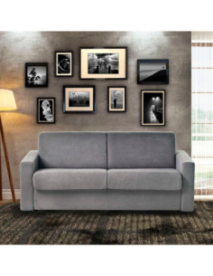 Divano letto Modello 137 Roma 28 2 posti maxi grigio - Kallea