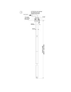 Bocca soffitto Gessi Serie Rettangolo cod.20199 altezza personalizzabile da completare con comando remoto - Kallea 2