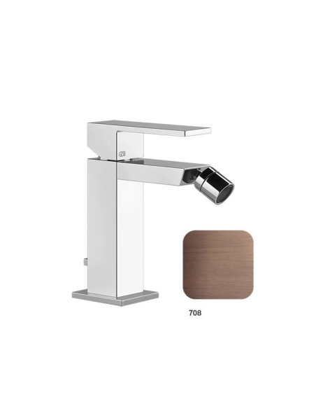 Miscelatore Bidet Gessi serie Rettangolo cod.20007 con scarico e flessibile di collegamento - Kallea