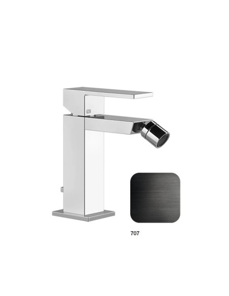 Miscelatore Bidet Gessi serie Rettangolo cod.20007 con scarico e flessibile di collegamento - Kallea