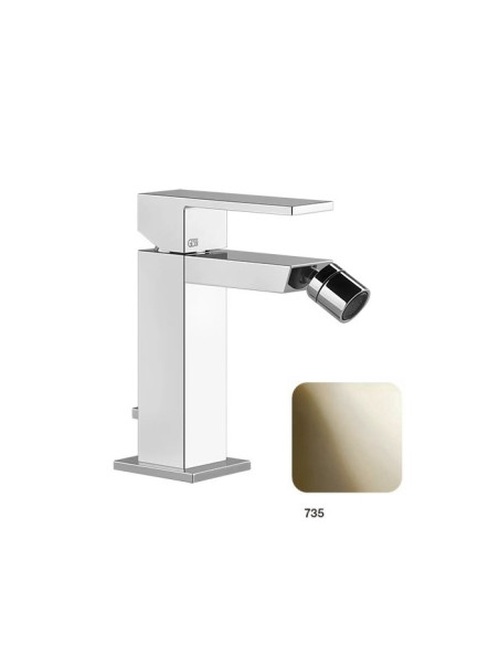 Miscelatore Bidet Gessi serie Rettangolo cod.20007 con scarico e flessibile di collegamento - Kallea