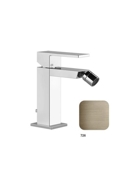 Miscelatore Bidet Gessi serie Rettangolo cod.20007 con scarico e flessibile di collegamento - Kallea
