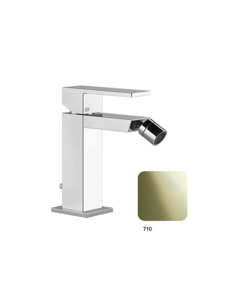 Miscelatore Bidet Gessi serie Rettangolo cod.20007 con scarico e flessibile di collegamento - Kallea