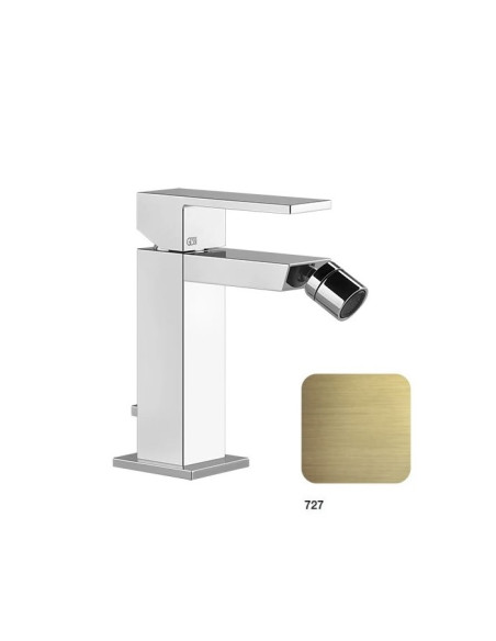 Miscelatore Bidet Gessi serie Rettangolo cod.20007 con scarico e flessibile di collegamento - Kallea