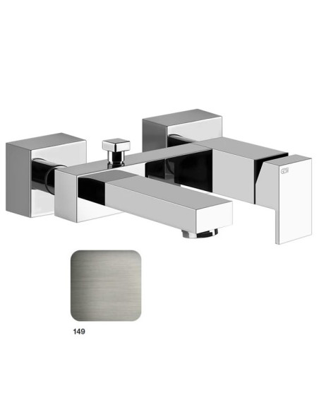 Miscelatore esterno vasca Gessi serie Rettangolo cod.20013 con deviatore automatico bagno/doccia - Kallea