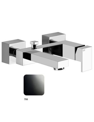 Miscelatore esterno vasca Gessi serie Rettangolo cod.20013 con deviatore automatico bagno/doccia - Kallea