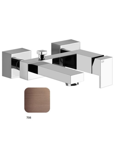 Miscelatore esterno vasca Gessi serie Rettangolo cod.20013 con deviatore automatico bagno/doccia - Kallea