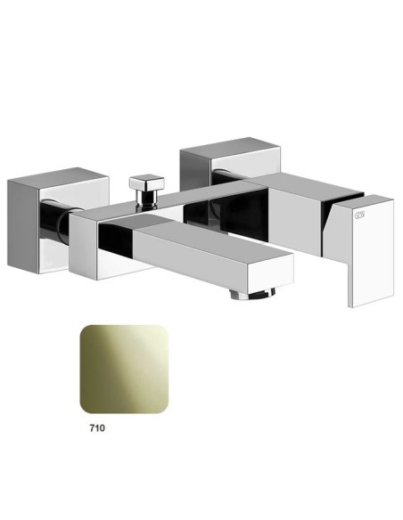 Miscelatore esterno vasca Gessi serie Rettangolo cod.20013 con deviatore automatico bagno/doccia - Kallea