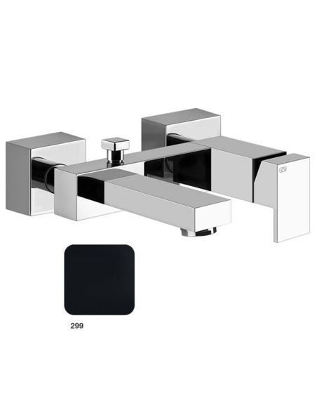 Miscelatore esterno vasca Gessi serie Rettangolo cod.20013 con deviatore automatico bagno/doccia - Kallea