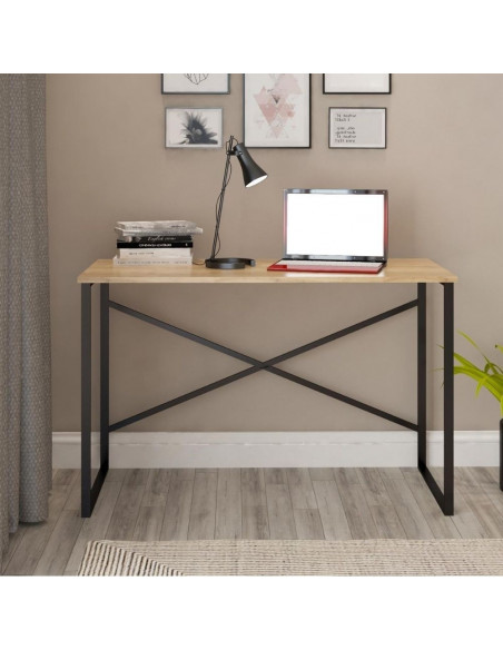Scrivania metallo e legno rovere sonoma Desk p789 - Kallea