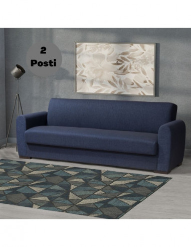 Divano letto 2 posti blu Dome - Kallea