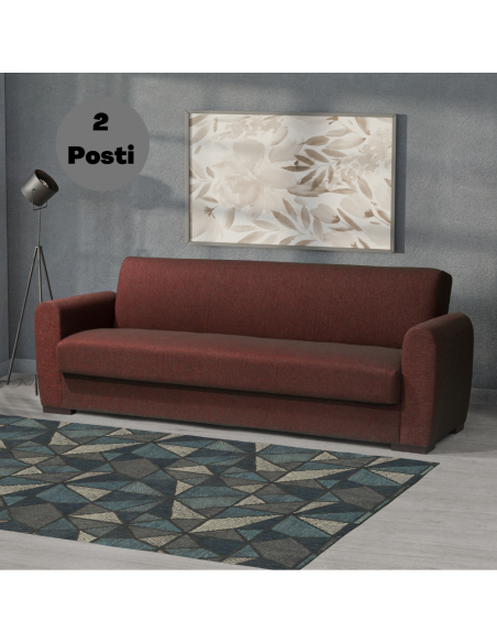 Divano letto 2 posti rosso Dome - Kallea