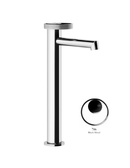 Miscelatore Lavabo alto Gessi serie Anello bocca corta cod.63304 senza scarico con flessibili di collegamento - Kallea