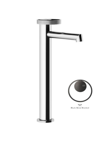 Miscelatore Lavabo alto Gessi serie Anello bocca corta cod.63304 senza scarico con flessibili di collegamento - Kallea